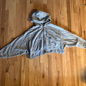 Nike Cropped Gray Zip-up Jacket